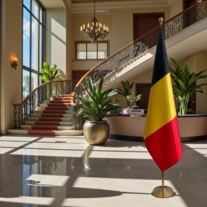 drapeau belgique sur pied