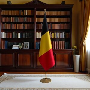 Drapeau de la Belgique avec pied