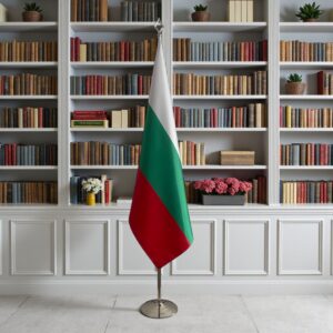 drapeau bulgarie avec pied