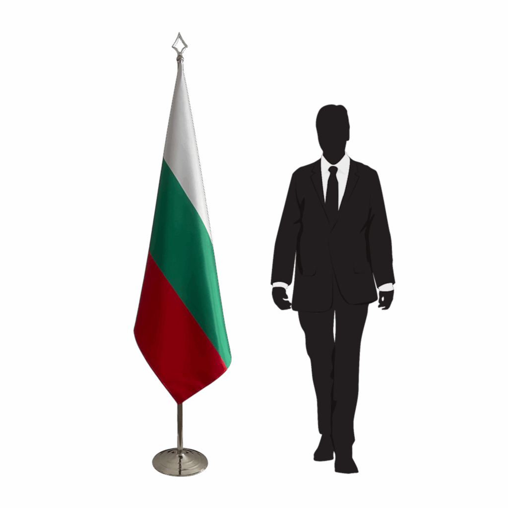 drapeau bulgarie sur pied