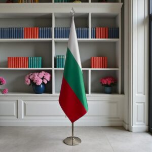 drapeau bulgarie avec pied