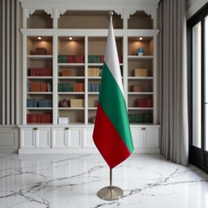 drapeau bulgarie avec pied