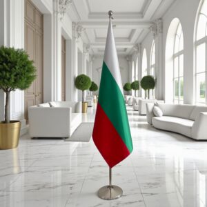 drapeau bulgarie avec pied