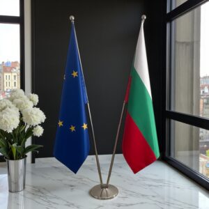 drapeau bulgarie sur socle