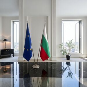 drapeau bulgarie sur socle