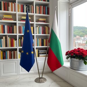 drapeau bulgarie sur socle