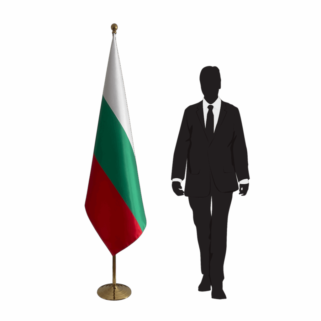 drapeau bulgarie sur pied