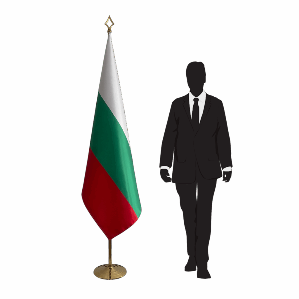 drapeau bulgarie sur pied
