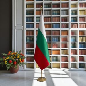 drapeau bulgarie avec mât