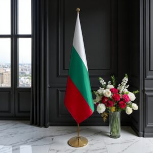 drapeau bulgarie avec mât