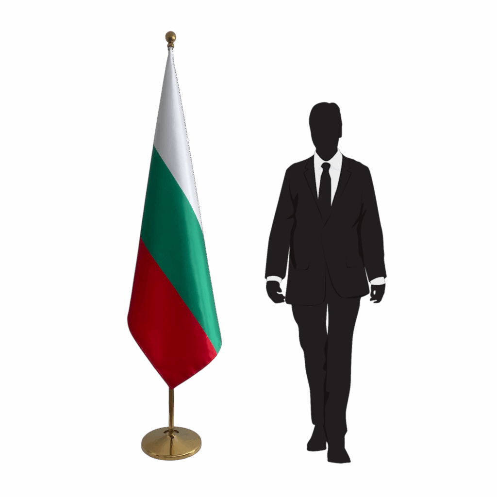 drapeau bulgarie sur pied