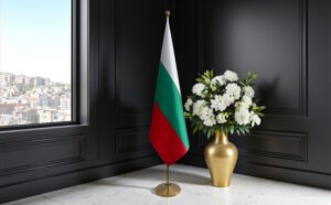 drapeau bulgarie avec mât