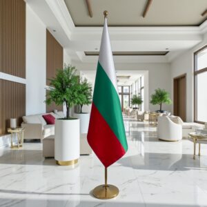 drapeau bulgarie avec mât