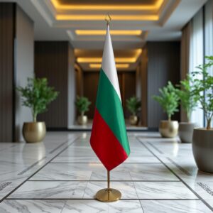 drapeau bulgarie avec mât