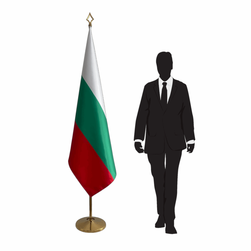 drapeau bulgarie sur pied
