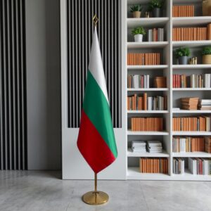 drapeau bulgarie avec mât