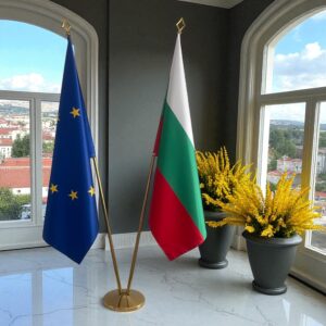 drapeau bulgarie avec mât