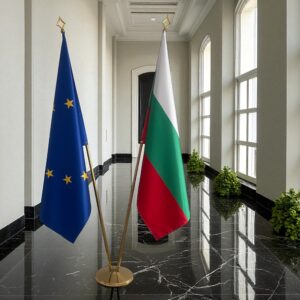 drapeau bulgarie avec mât