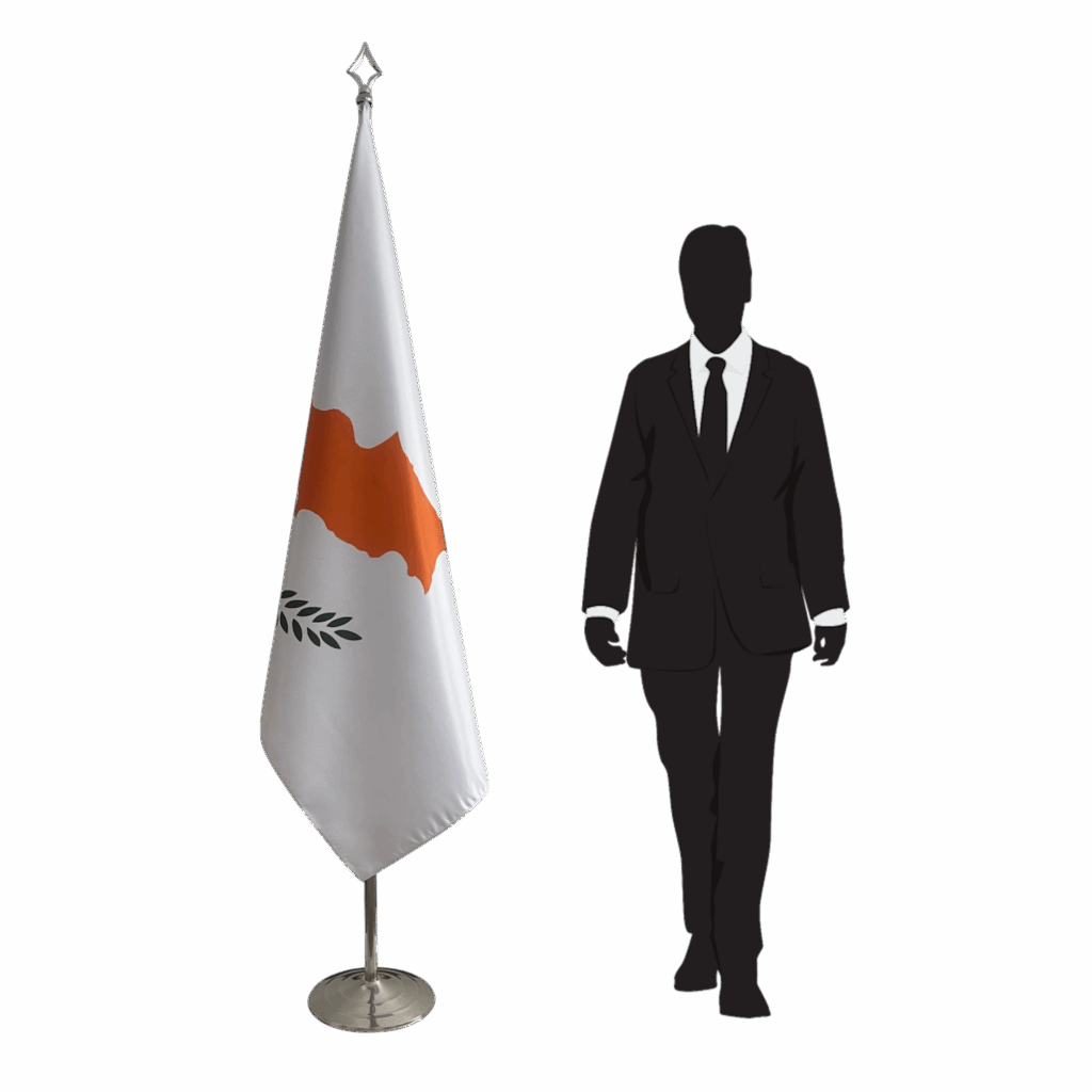 drapeau chypre sur pied