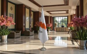 drapeau Chypre sur pied