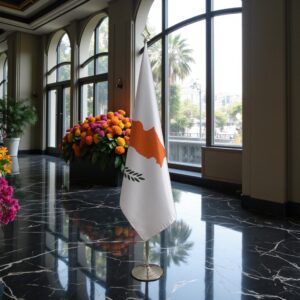 drapeau Chypre sur pied