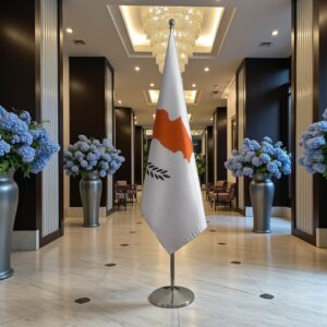 drapeau Chypre sur socle