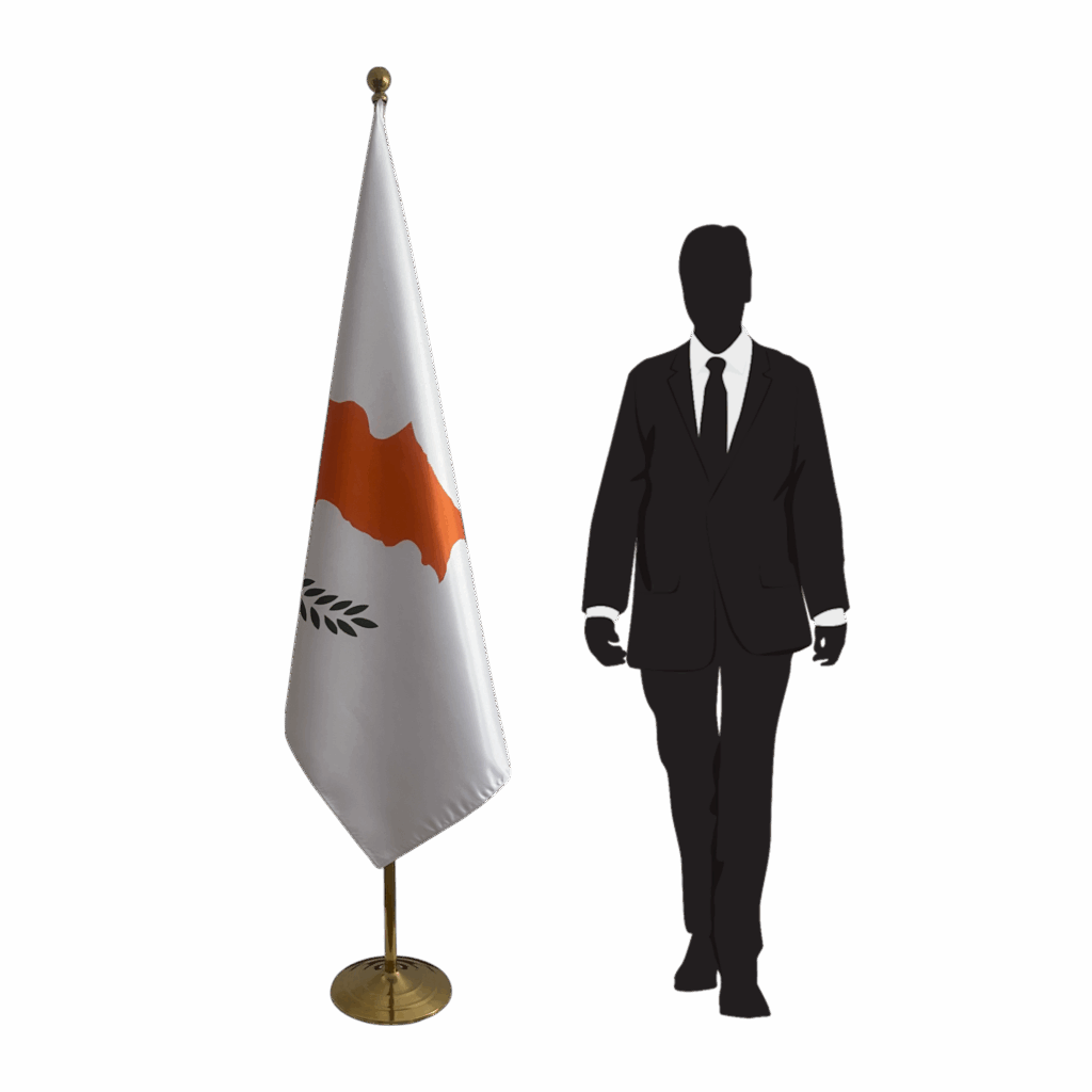 drapeau chypre sur pied