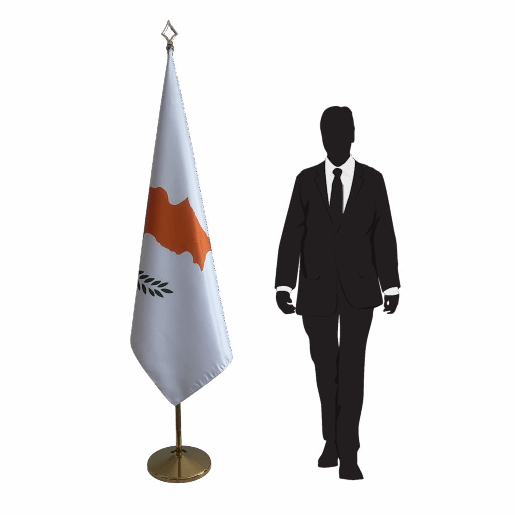 drapeau chypre sur pied