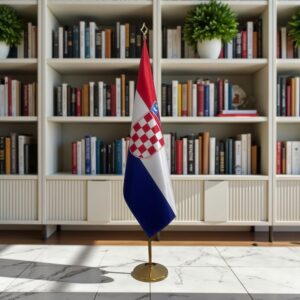 Bannière Croatie pour socle en inox de prestige