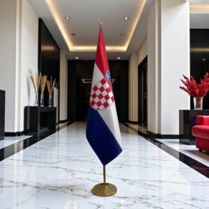 Bannière Croatie pour socle en bois officiel