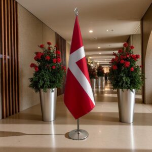 drapeau Danemark sur hampe