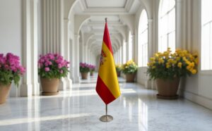 drapeau espagne sur pied