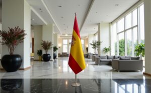 drapeau espagne sur pied