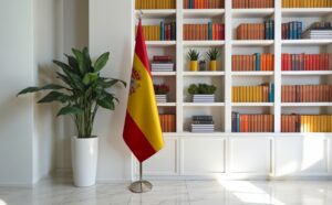 drapeau espagne sur pied