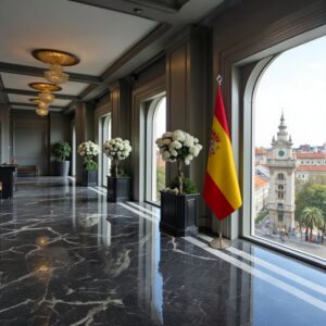 drapeau espagne sur socle