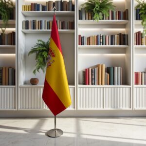 drapeau espagne sur socle