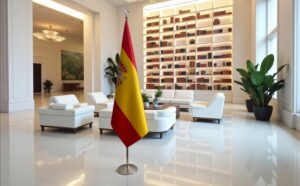 drapeau espagne sur pied