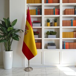drapeau espagne sur socle