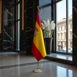drapeau espagne sur hampe