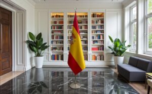 Pavillon espagne sur socle en marbre haut de gamme