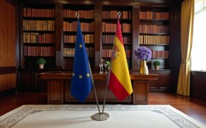 drapeau espagne et UE