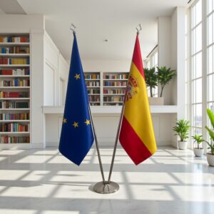 drapeau espagne et UE