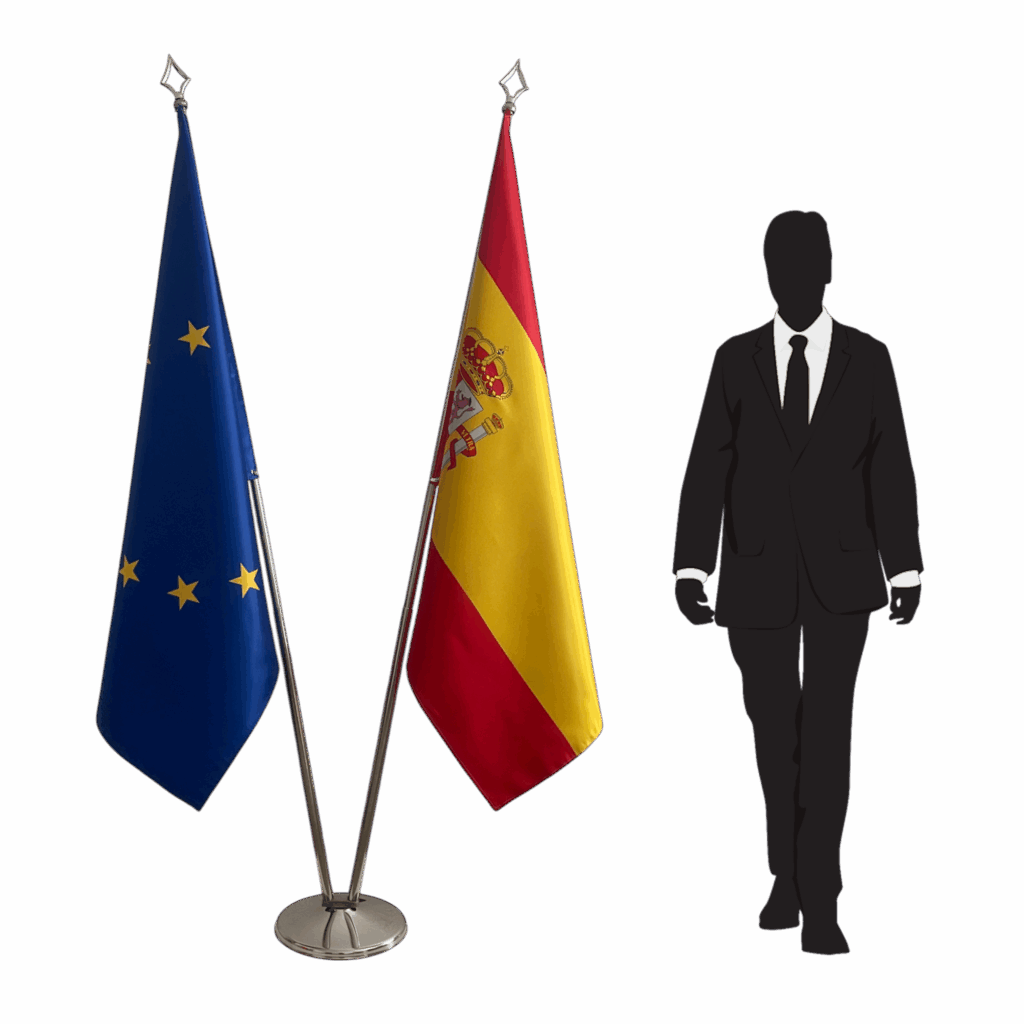 drapeau espagne sur pied