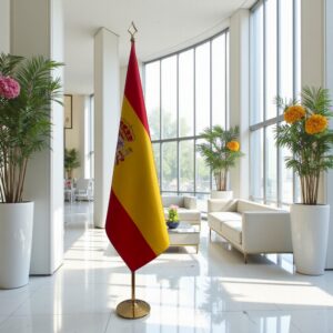 Drapeau espagne pour socle en marbre de protocole