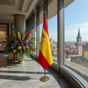 drapeau espagne avec pied