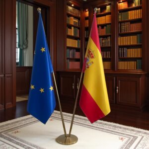 drapeau espagne avec pied