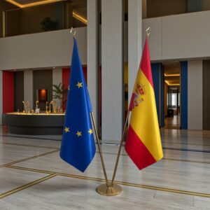 drapeau espagne avec pied