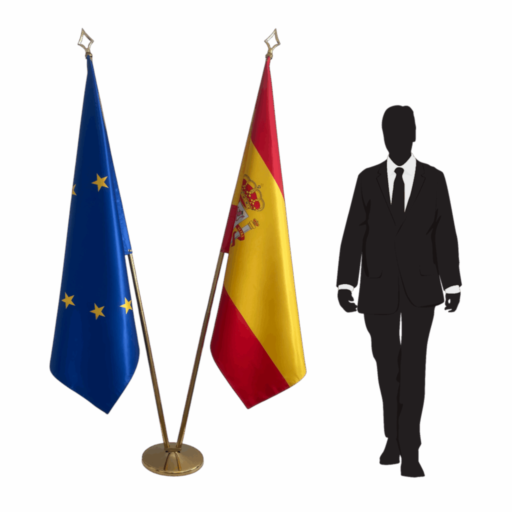 drapeau espagne sur pied