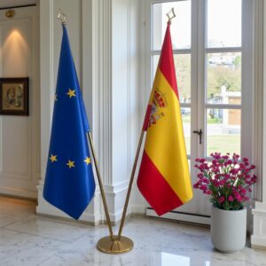 drapeau espagne avec pied