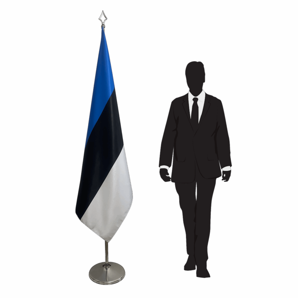 Pavillon estonie sur socle en granit institutionnel